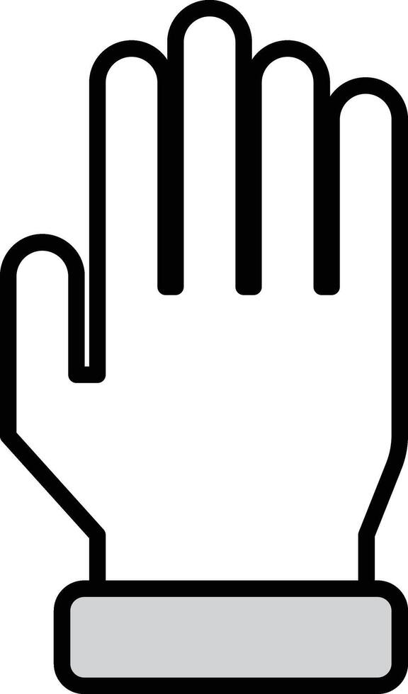 Illustration of a doctor gloves in a line drawing style. vector