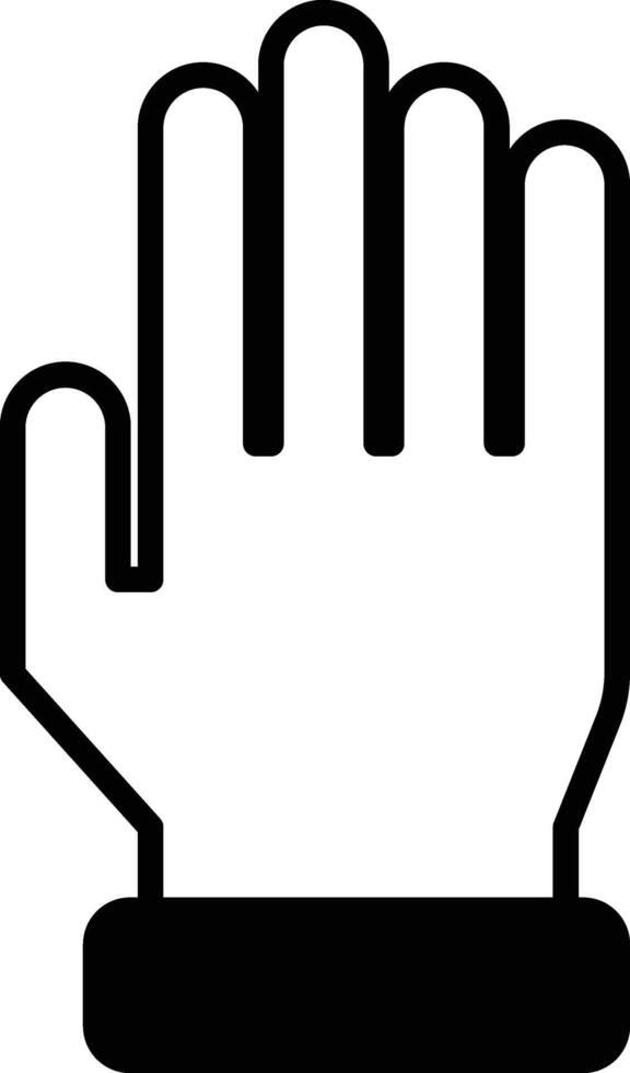 Illustration of a doctor gloves in a line drawing style. vector