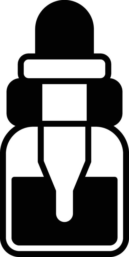 Black and white bottle with a top and stripe vector