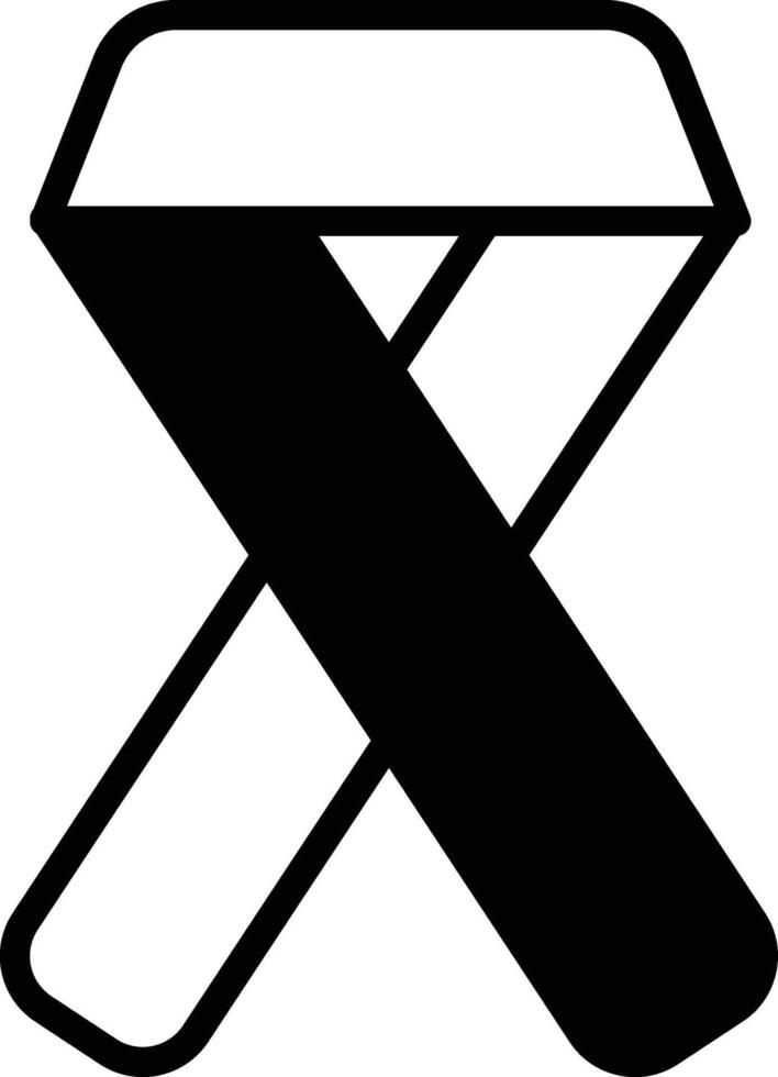 A black and white ribbon with a band vector