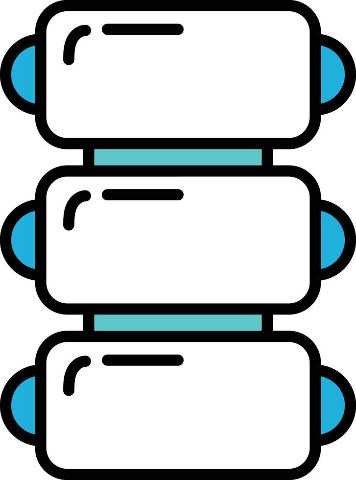 Illustration of a spine in line drawing style. vector