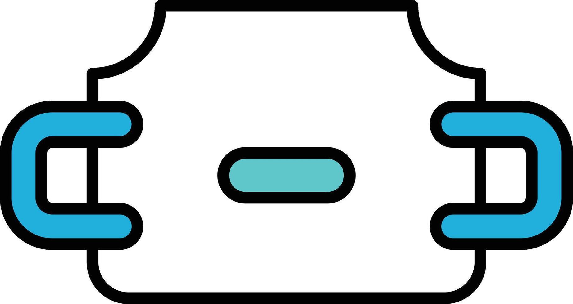 Illustration of a medical face mask in line art style. vector