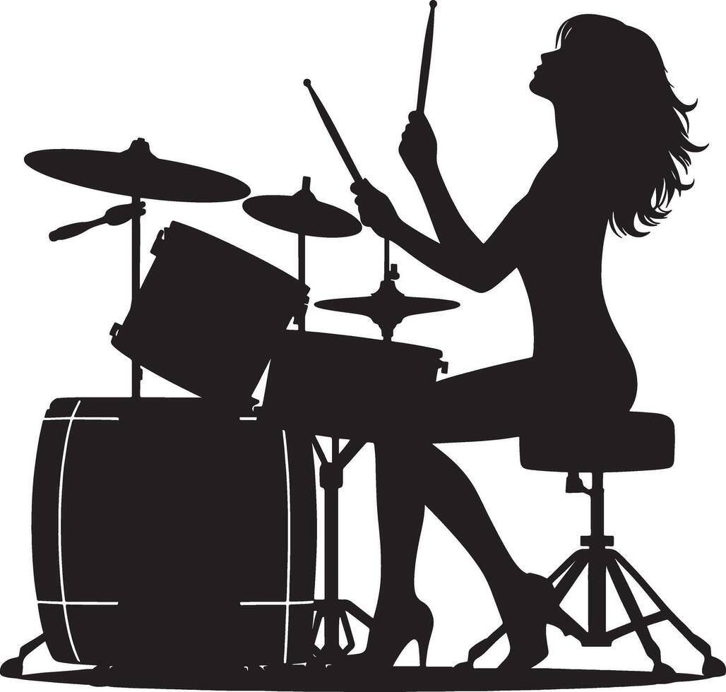 A person playing the drums. vector