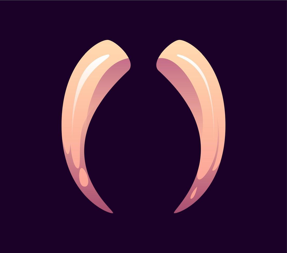 Halloween font, brackets symbol in shape of fangs vector