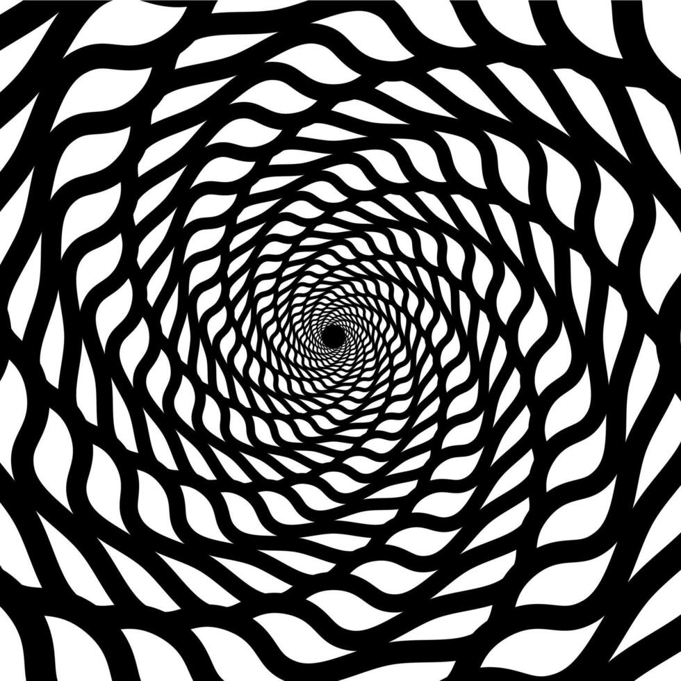 Psychedelic hypnotic spiral pattern hypnosis swirl vector
