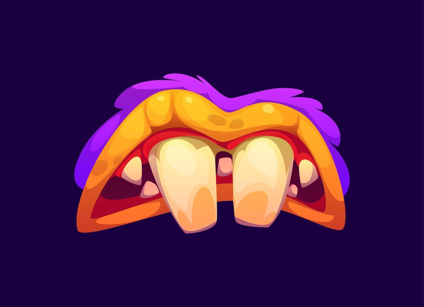 Halloween monster mouth with drool jaws and teeth vector
