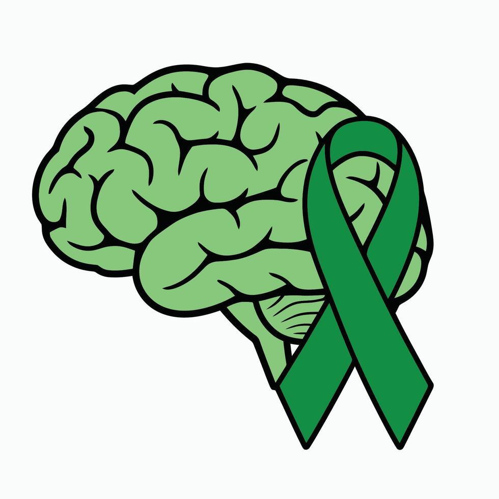 The Symbol of Mental Health Awareness and Brain Power vector