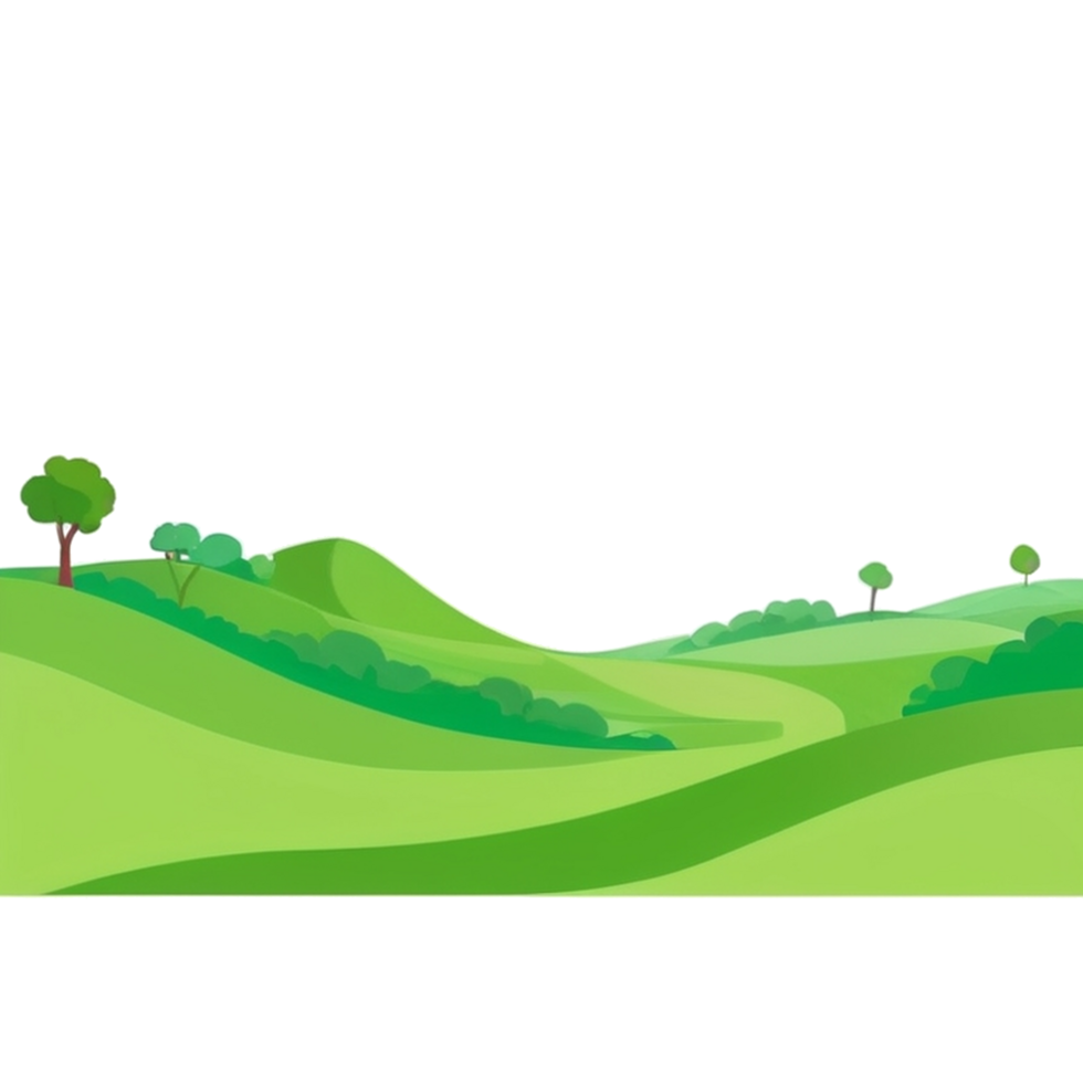 cartoon hills landscape png