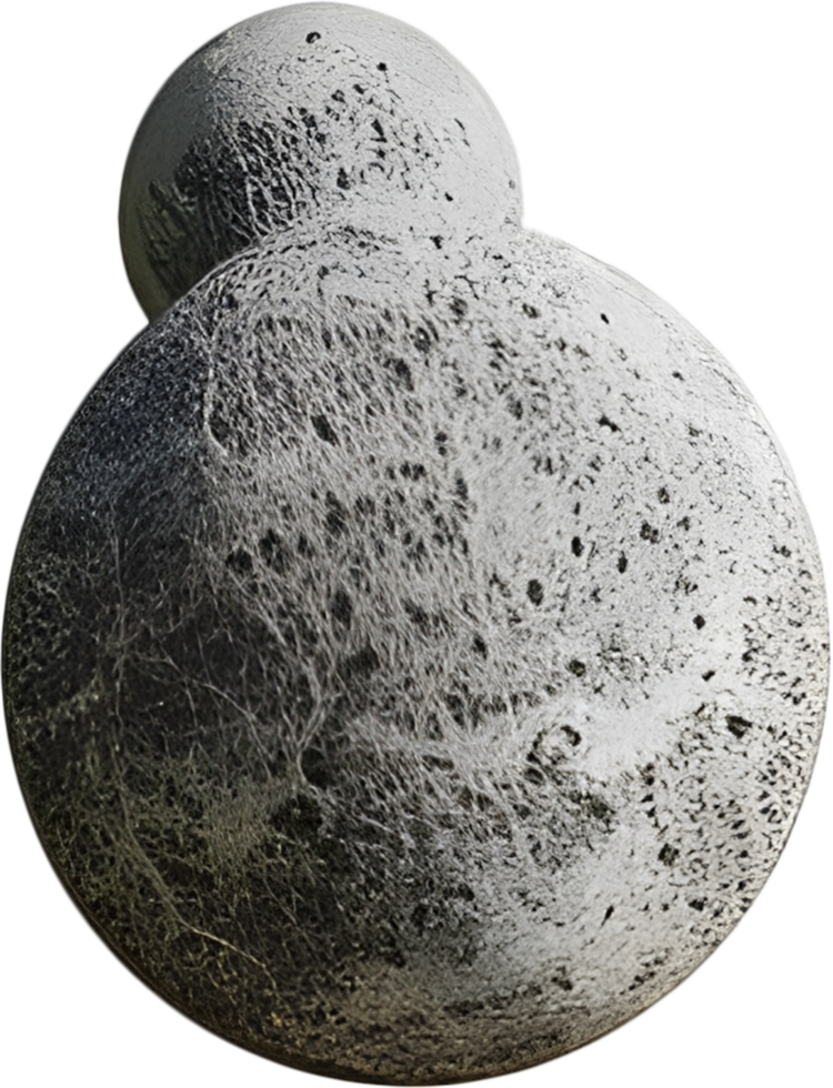 brutalism concrete sphere png