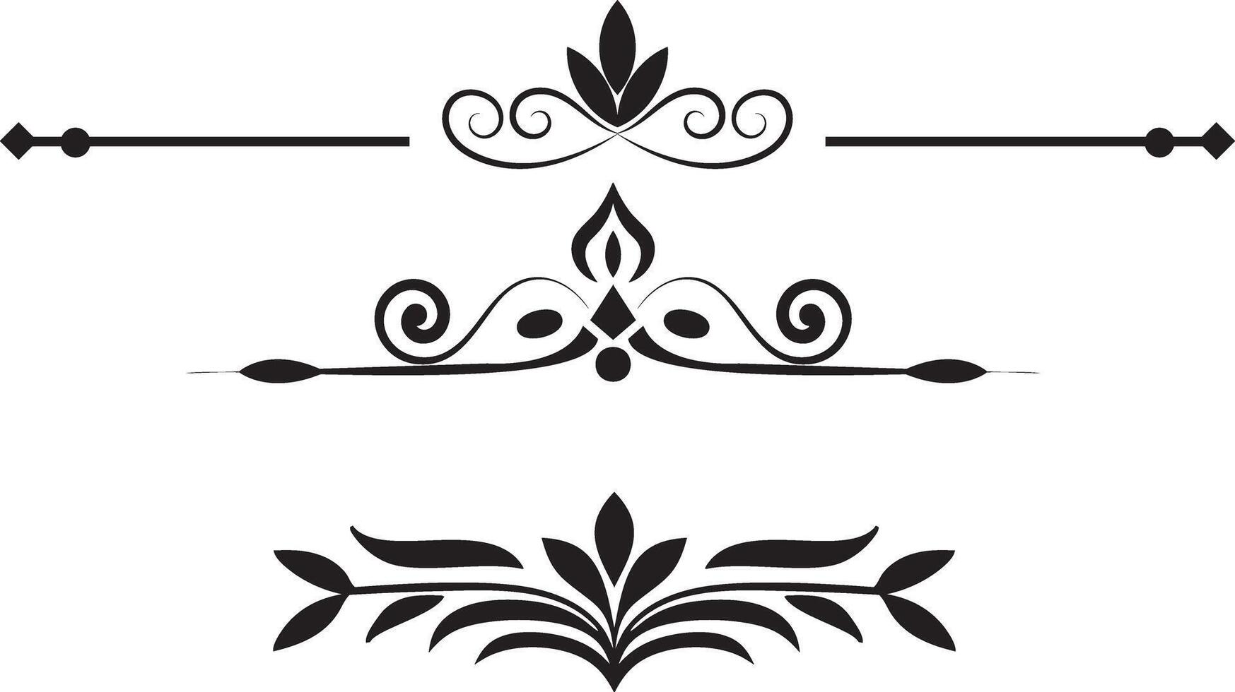 a set of decorative elements, including a scroll, scroll, and scroll vector
