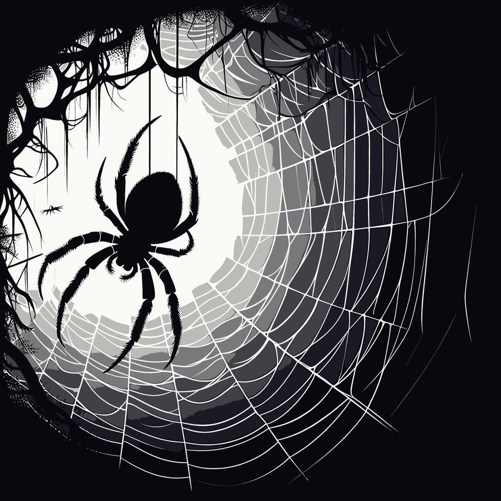 Spider Silhouette for Digital Illustrations vector