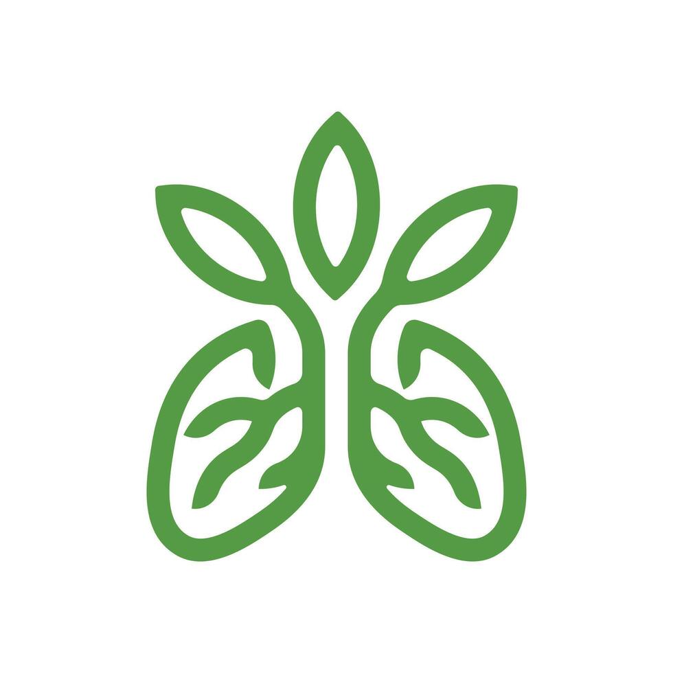 Nature Lungs logo illustration design vector