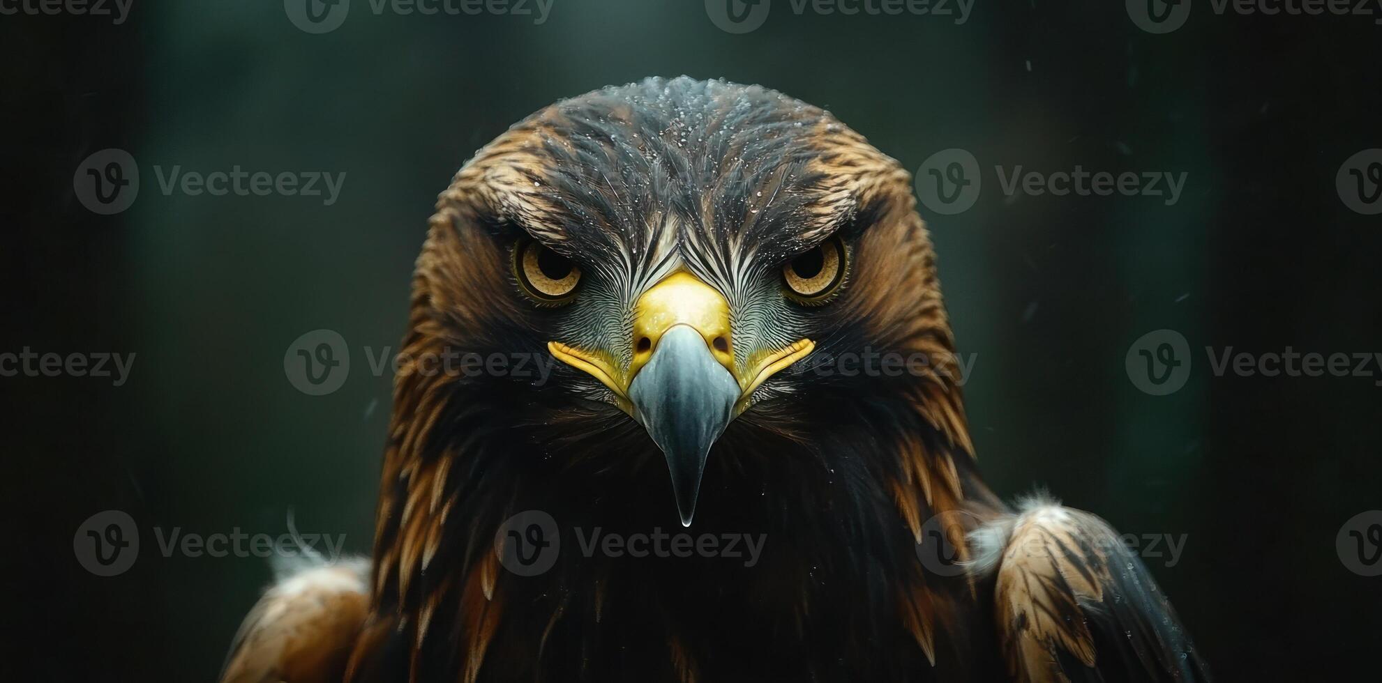 Close-up Portrait of a Golden Eagle with Intense Gaze photo