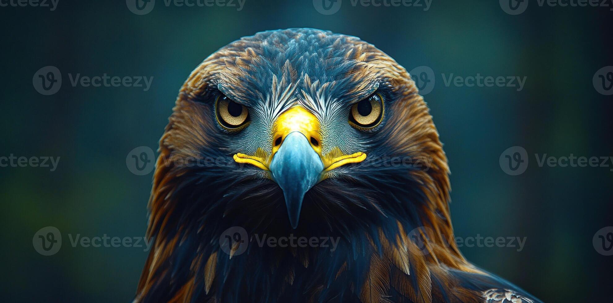 Close-up Portrait of a Golden Eagle with Intense Gaze photo