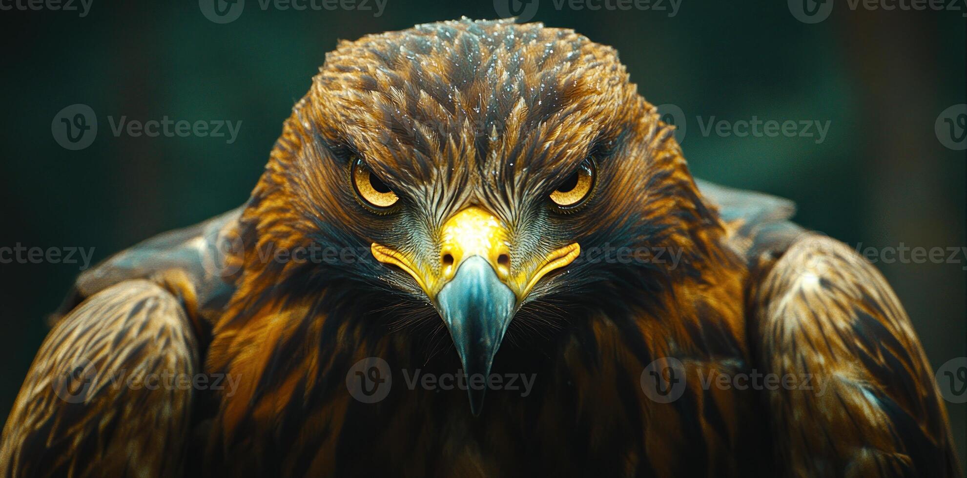 Close-up Portrait of a Golden Eagle with Intense Gaze photo