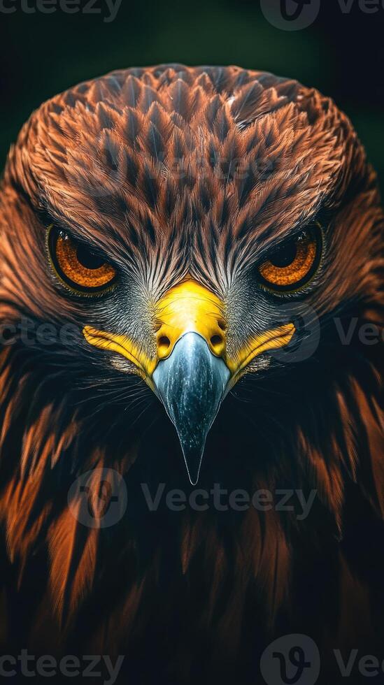 Close-up Portrait of a Golden Eagle with Intense Eyes photo