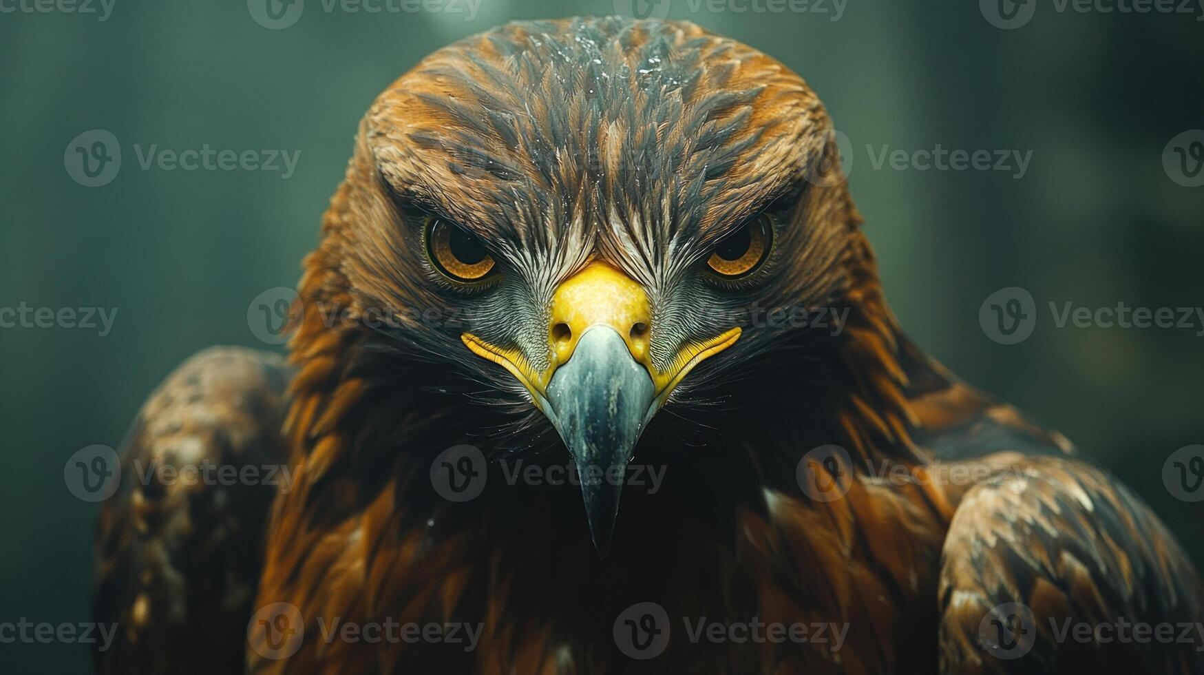 Close-up Portrait of a Golden Eagle's Face photo