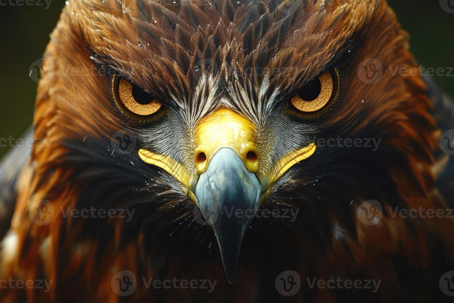 Close-up of a Golden Eagle's Face with Sharp Focus on the Eyes photo