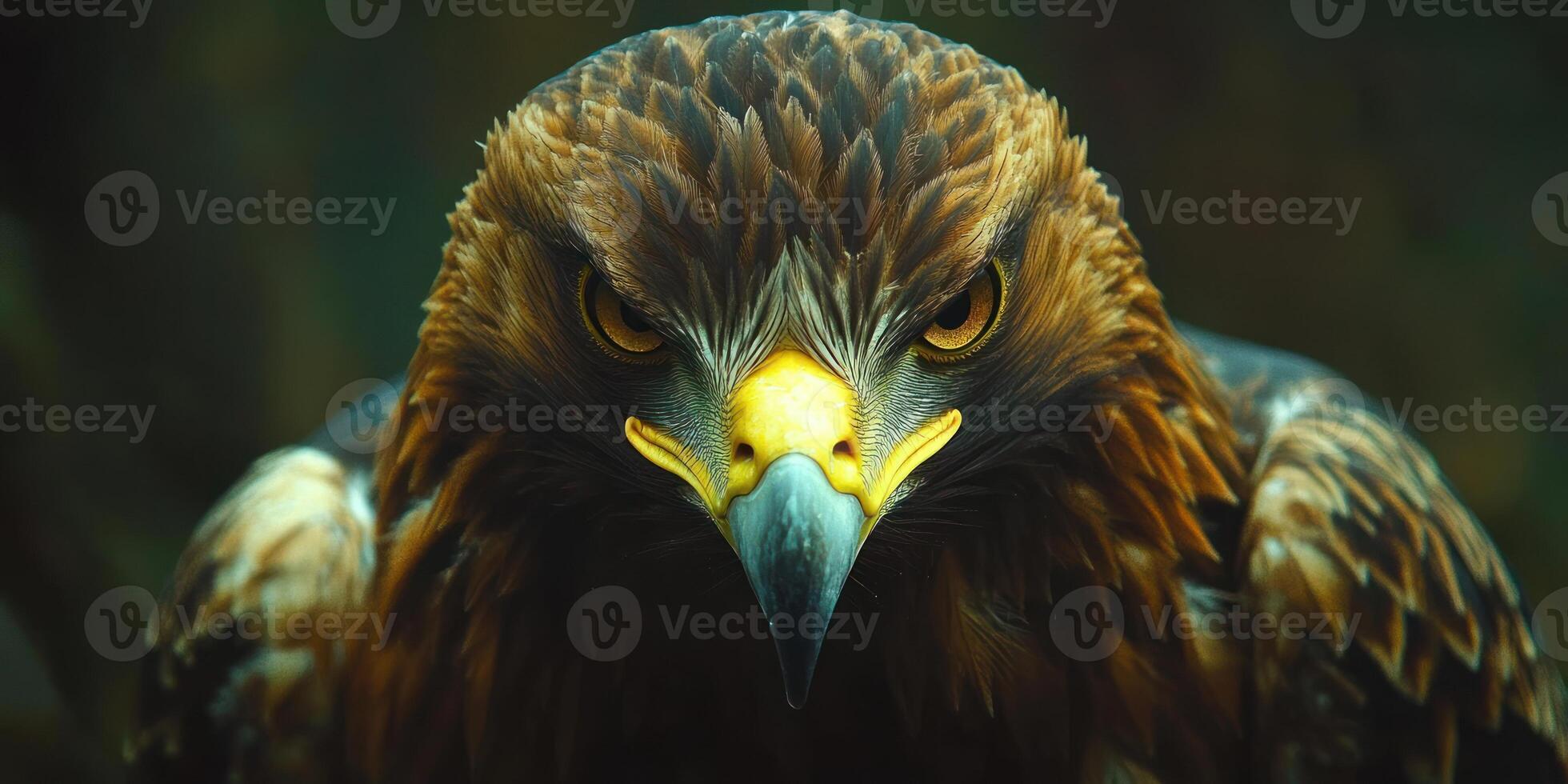 Close-up of an Eagle's Face with Intense Gaze photo