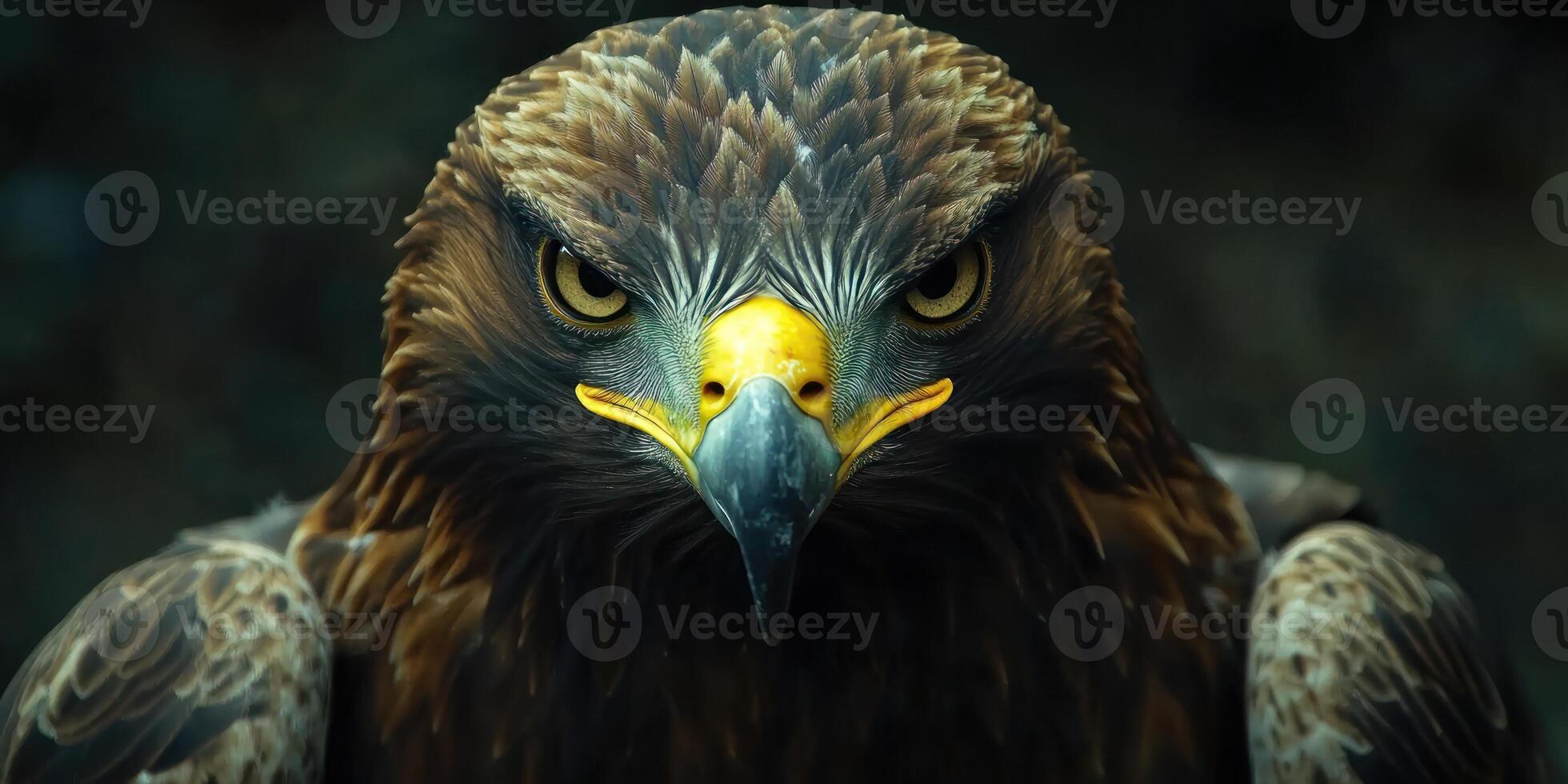 Close-up Portrait of a Golden Eagle with Intense Gaze photo