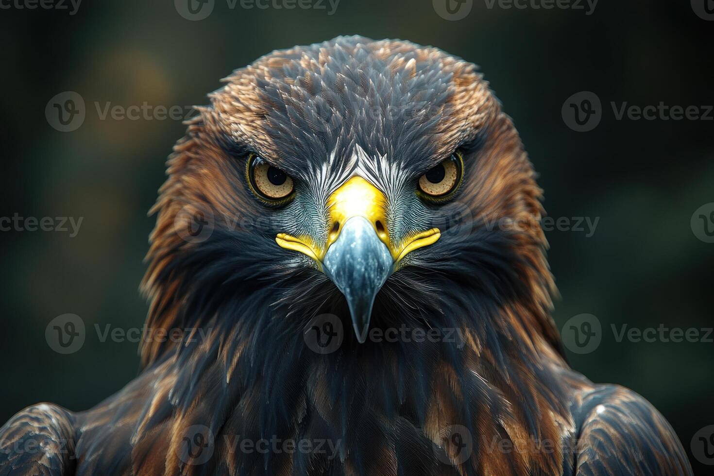 Close-up Portrait of a Golden Eagle with Intense Gaze photo
