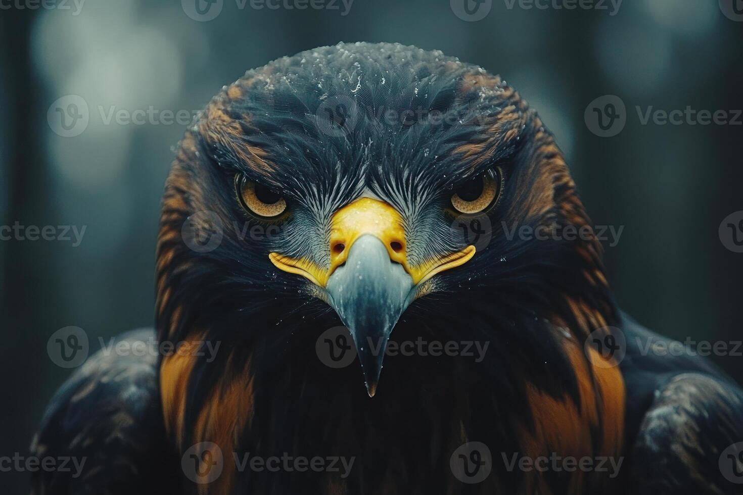 Close-up Portrait of a Golden Eagle with Intense Gaze photo