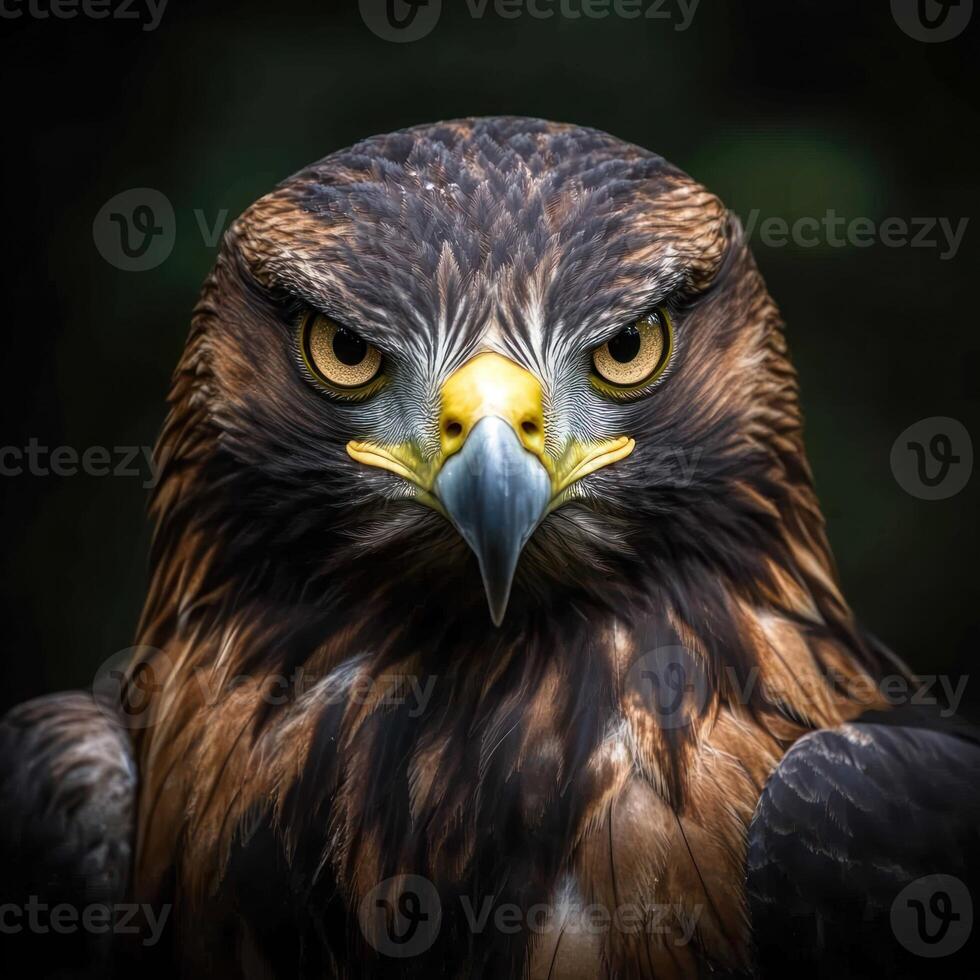 Close-up Portrait of a Golden Eagle with Intense Gaze photo