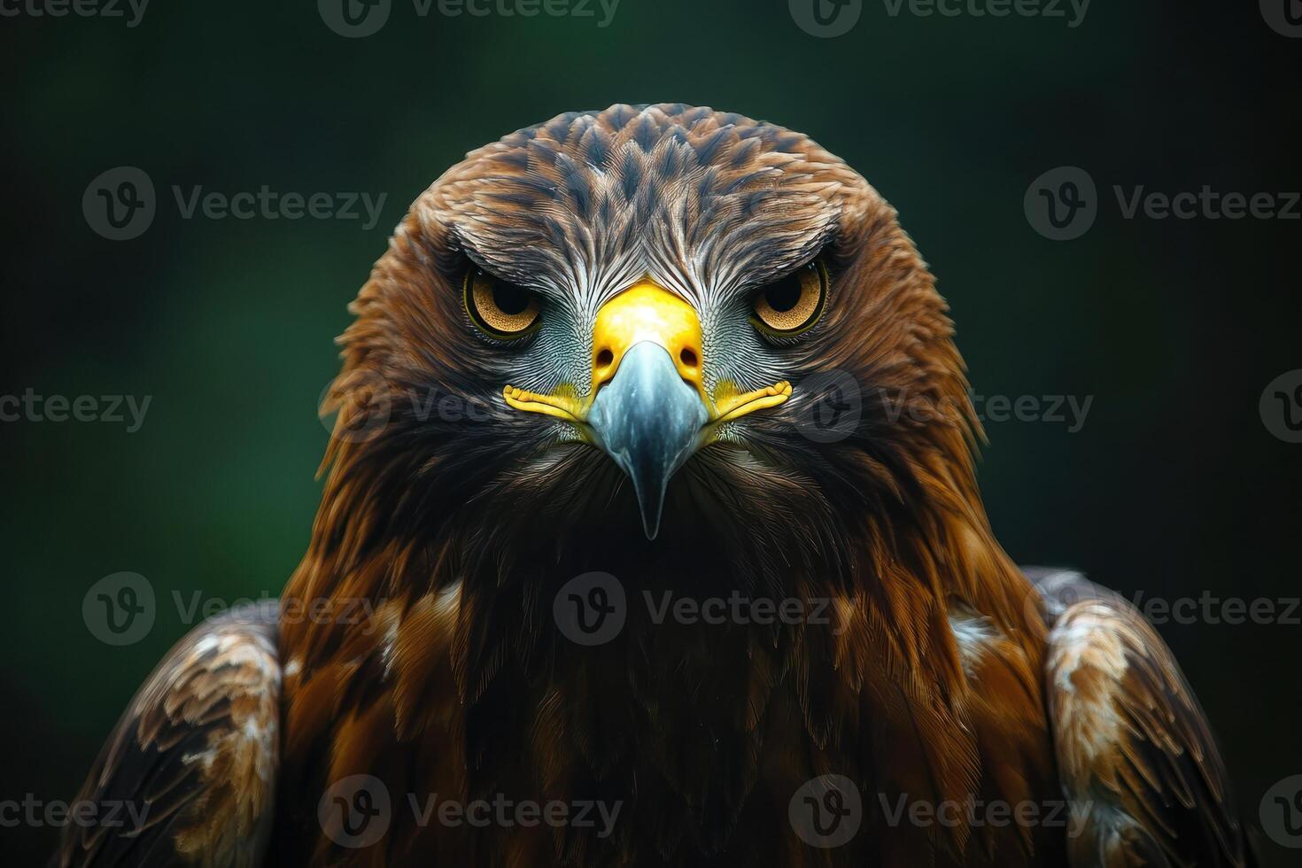 Close-up Portrait of a Golden Eagle with Intense Gaze photo