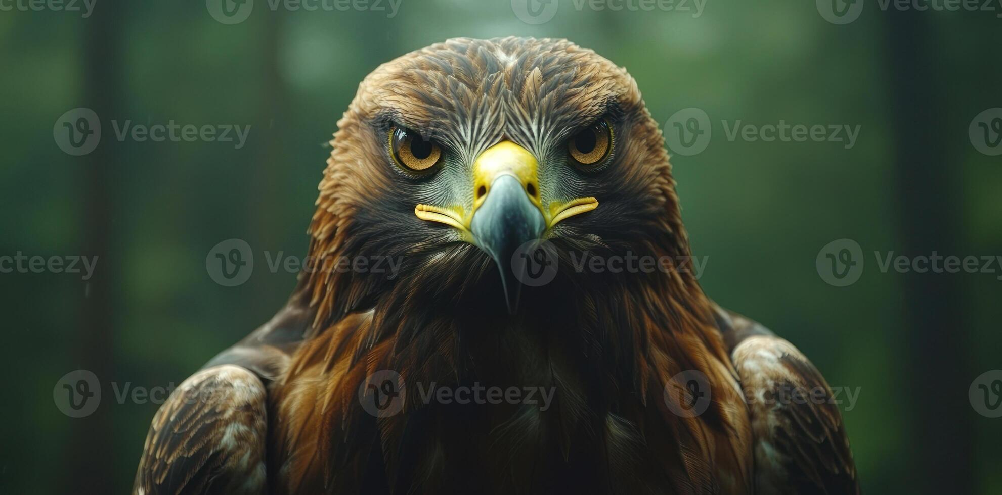 Close-up Portrait of a Golden Eagle with Intense Gaze photo