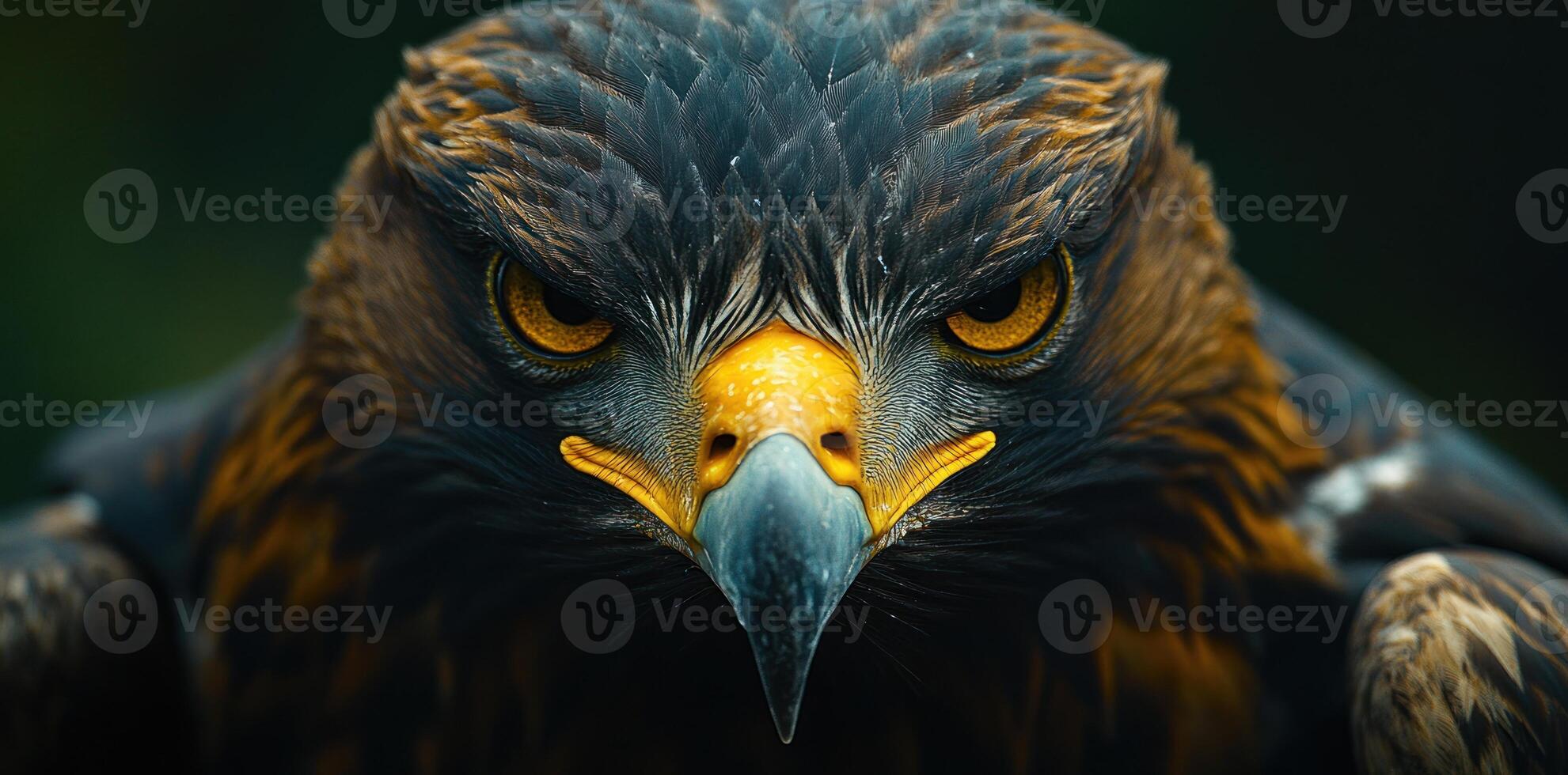 Close-up of a Golden Eagle's Face with Sharp Eyes photo