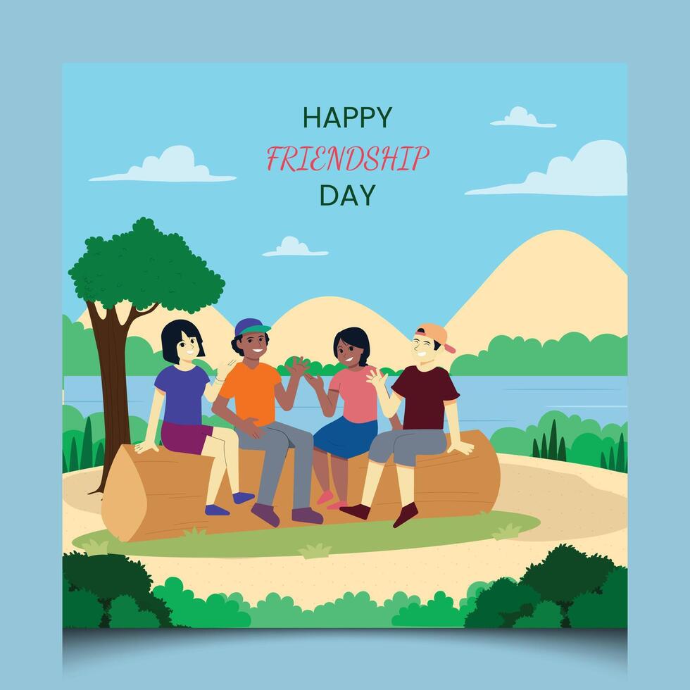 To the Friends Who Fill Our Lives with Joy and Laughter, Happy Friendship Day vector