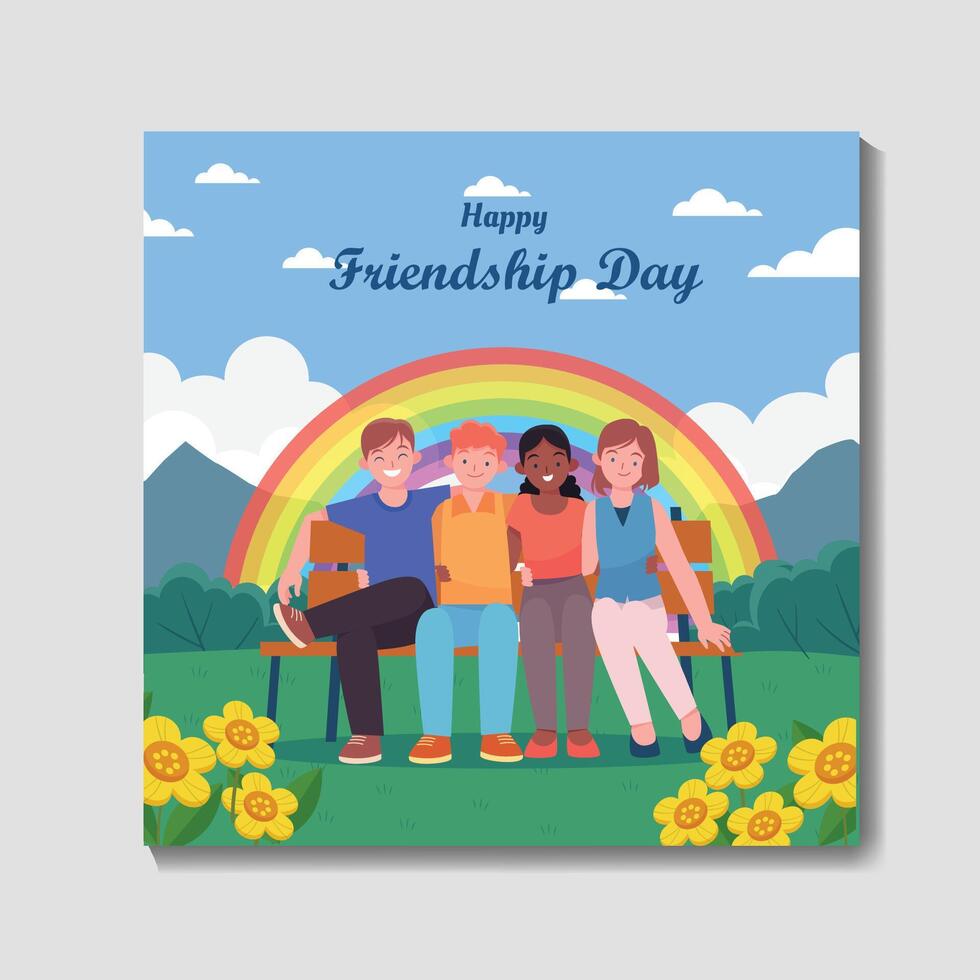 Friendship Day to Celebrate the Unbreakable Bonds of Friendship vector