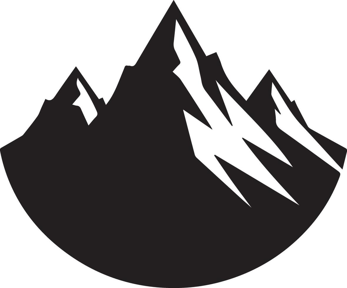Black And White Mountain vector