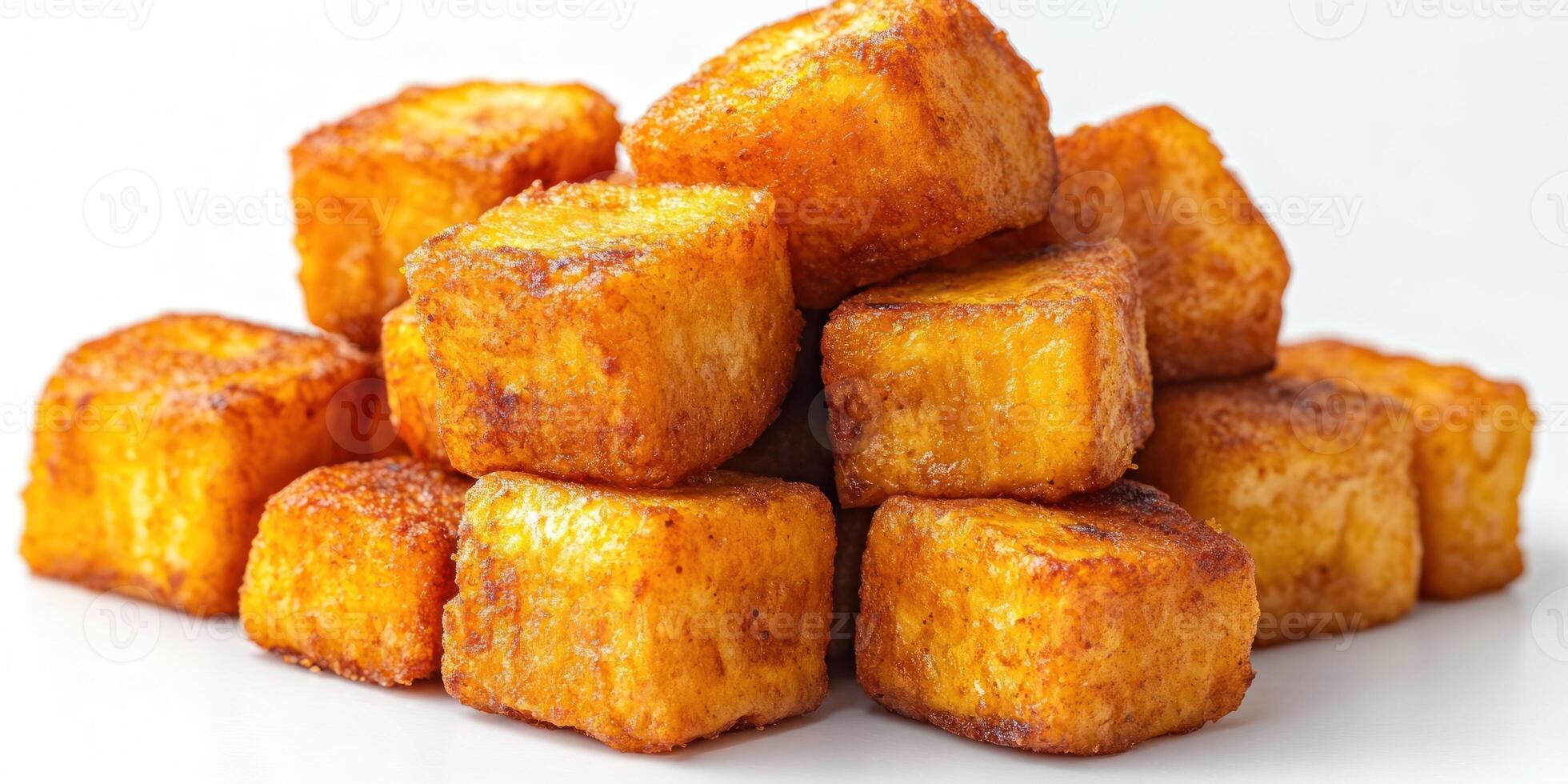 Golden Brown Fried Cubes of Sweet Potato photo