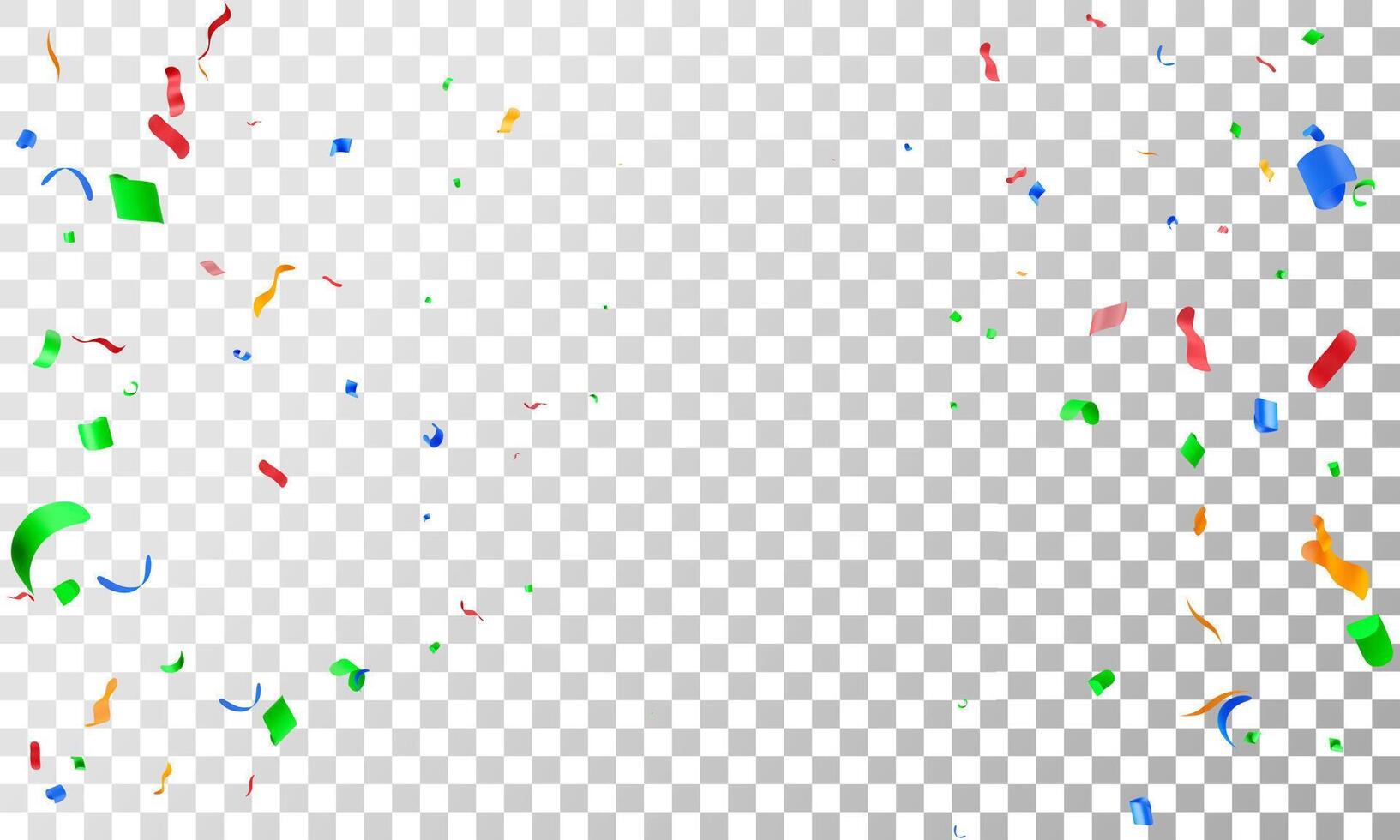 3D color party confetti on background. Render colorful confetti in empty space vector