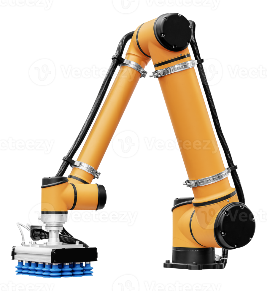 Yellow robotic arm png