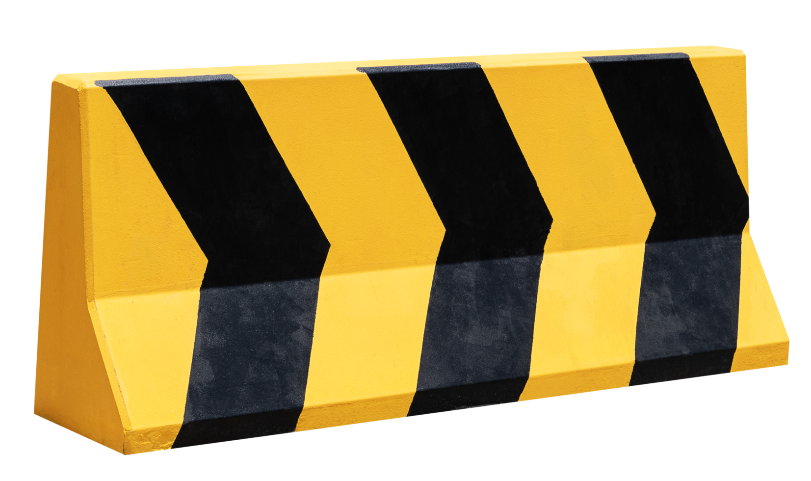 Mock up black and yellow pattern concrete barrier png