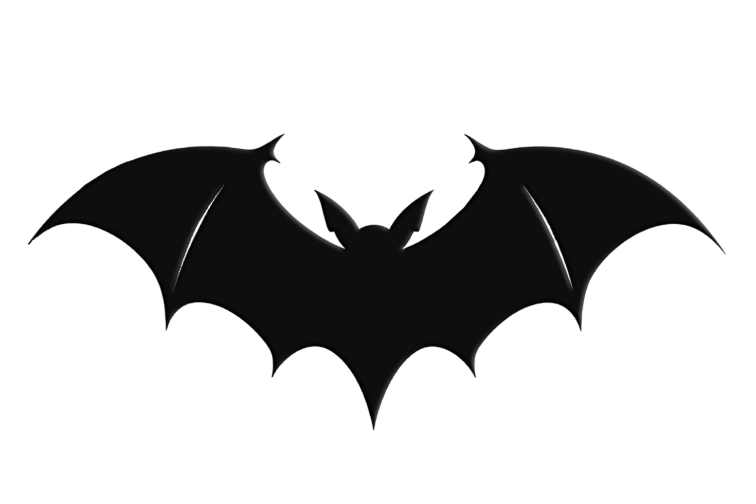 Bat silhouette isolated on transparent background png