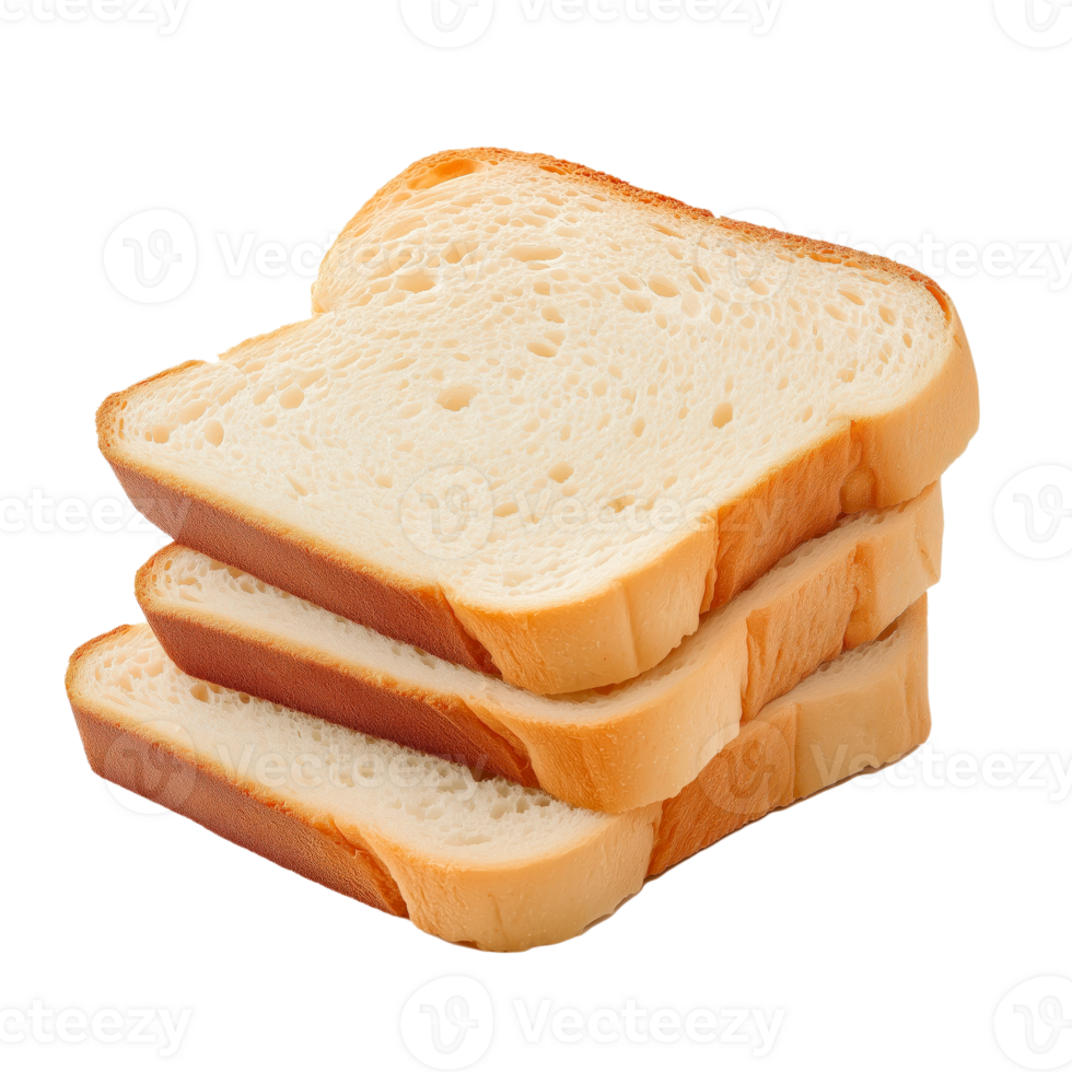 Sliced bread isolated over transparent background. concept. png