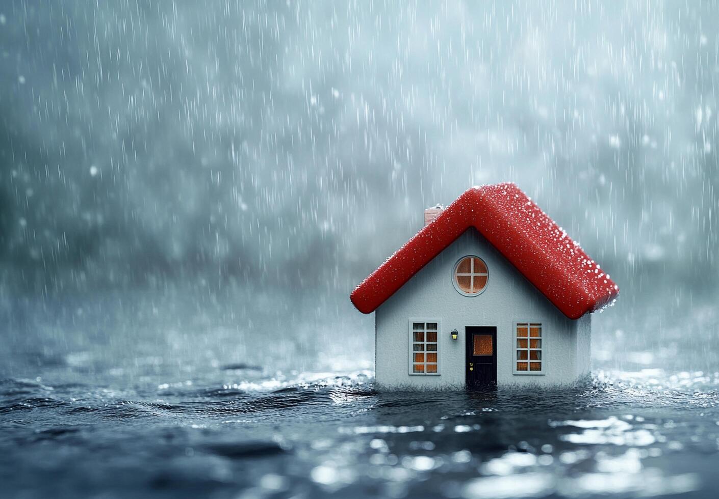 Safe Haven A Floating Home Shielded by Rain photo