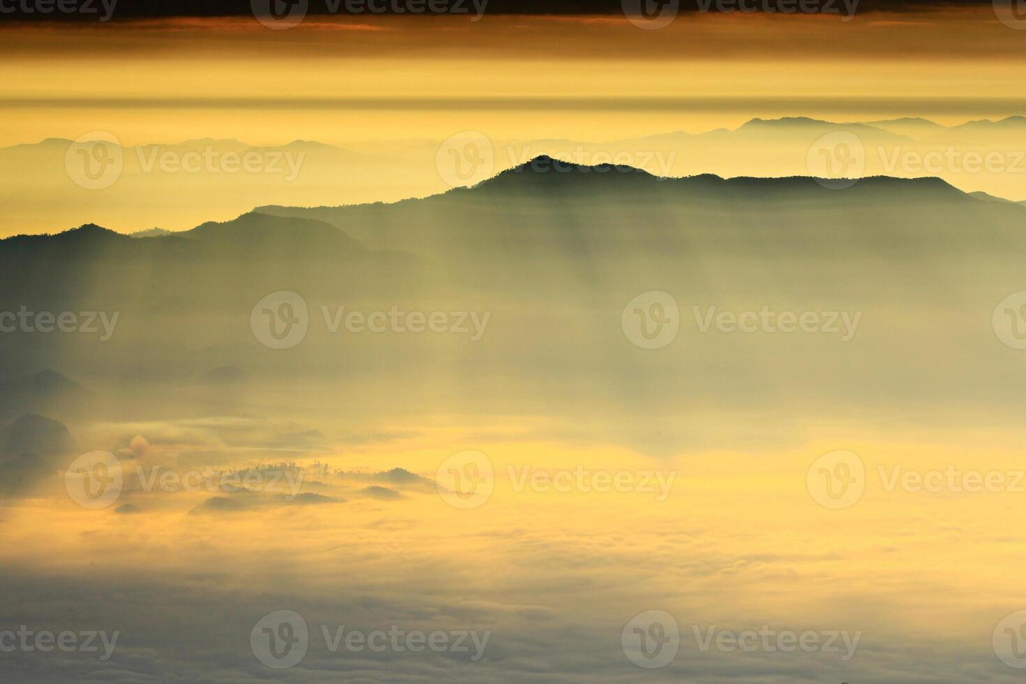 Scenic views of Doi Luang Chiang Dao Mountain in Chiang Dao Wildlife Reserve. Chiang Mai Province, Thailand photo