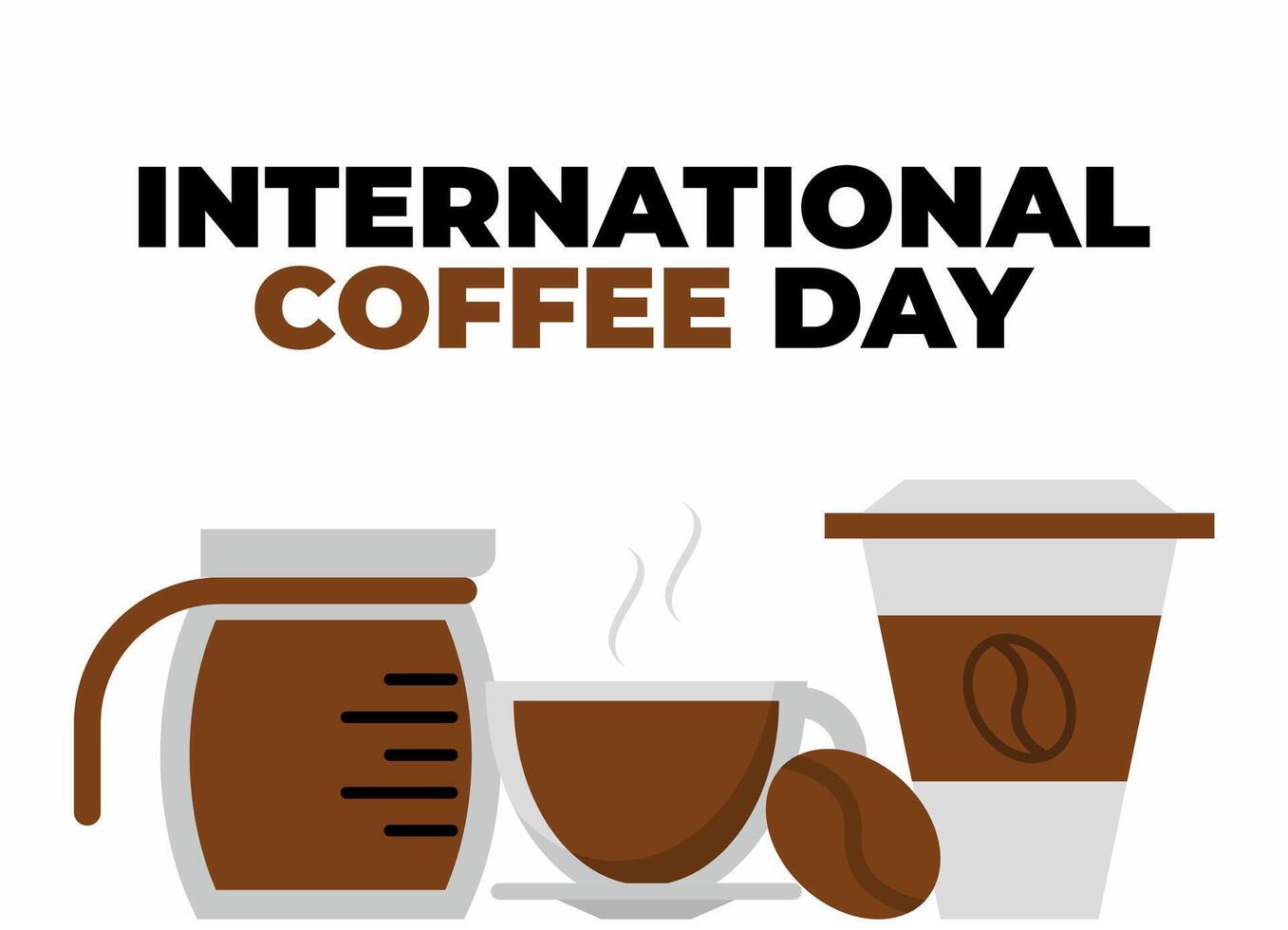 world coffee day vector
