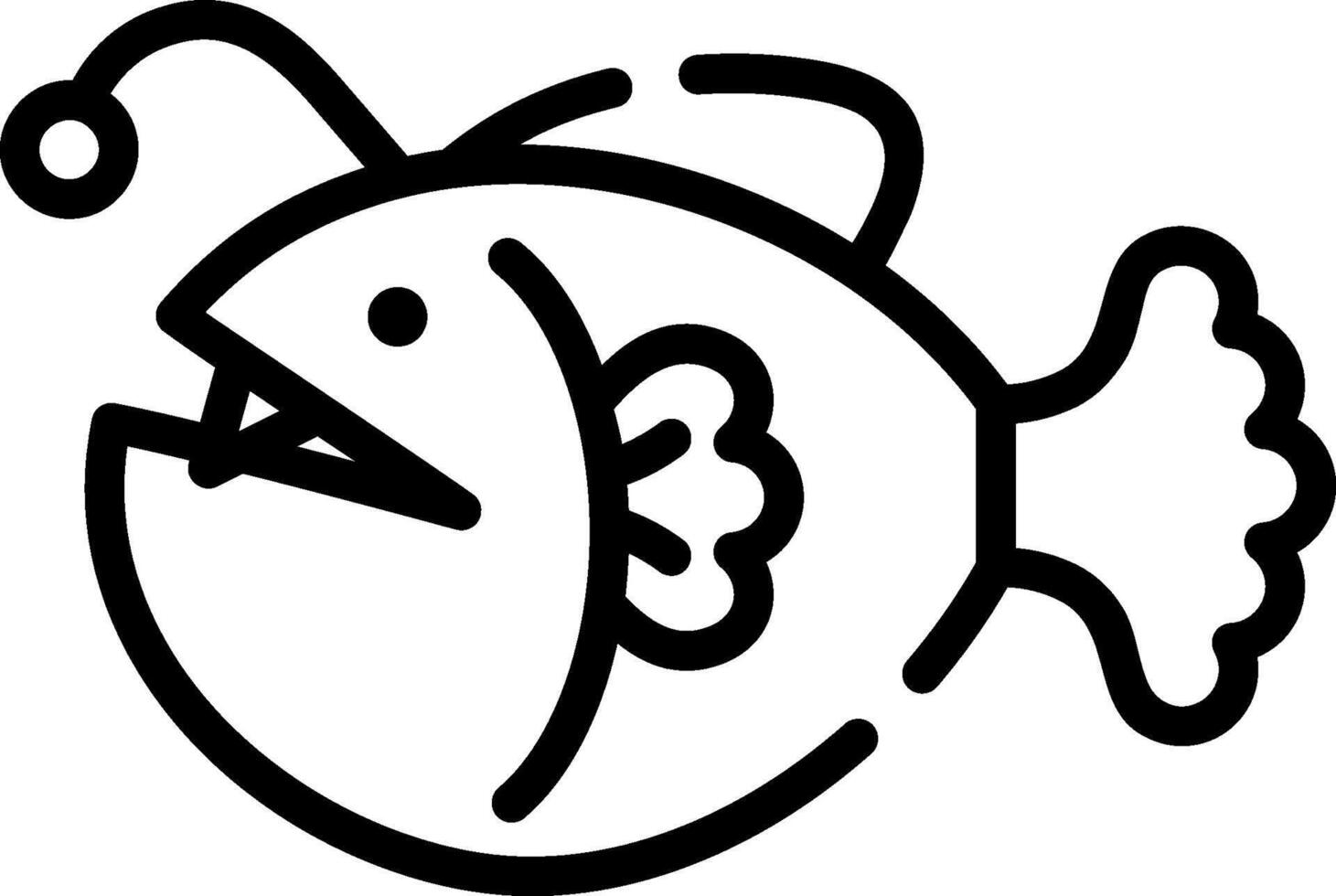 anglerfish illustration design vector
