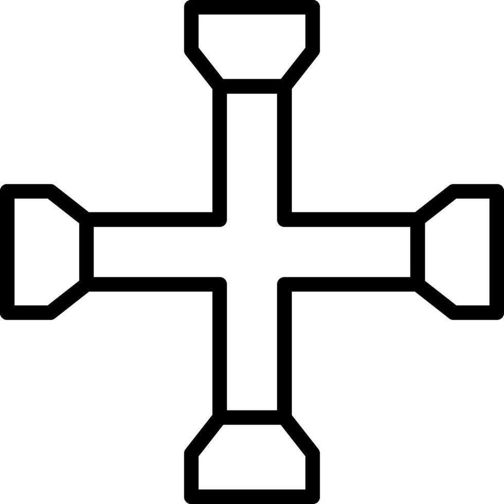 cross wrench illustration design vector