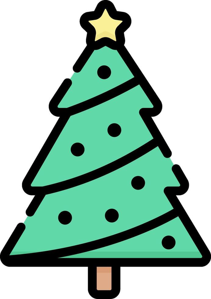 christmas tree illustration design vector