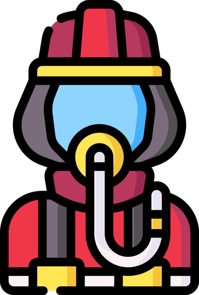 fireman illustration design vector