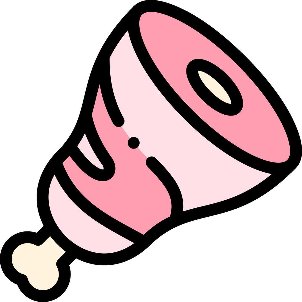 ham leg illustration design vector