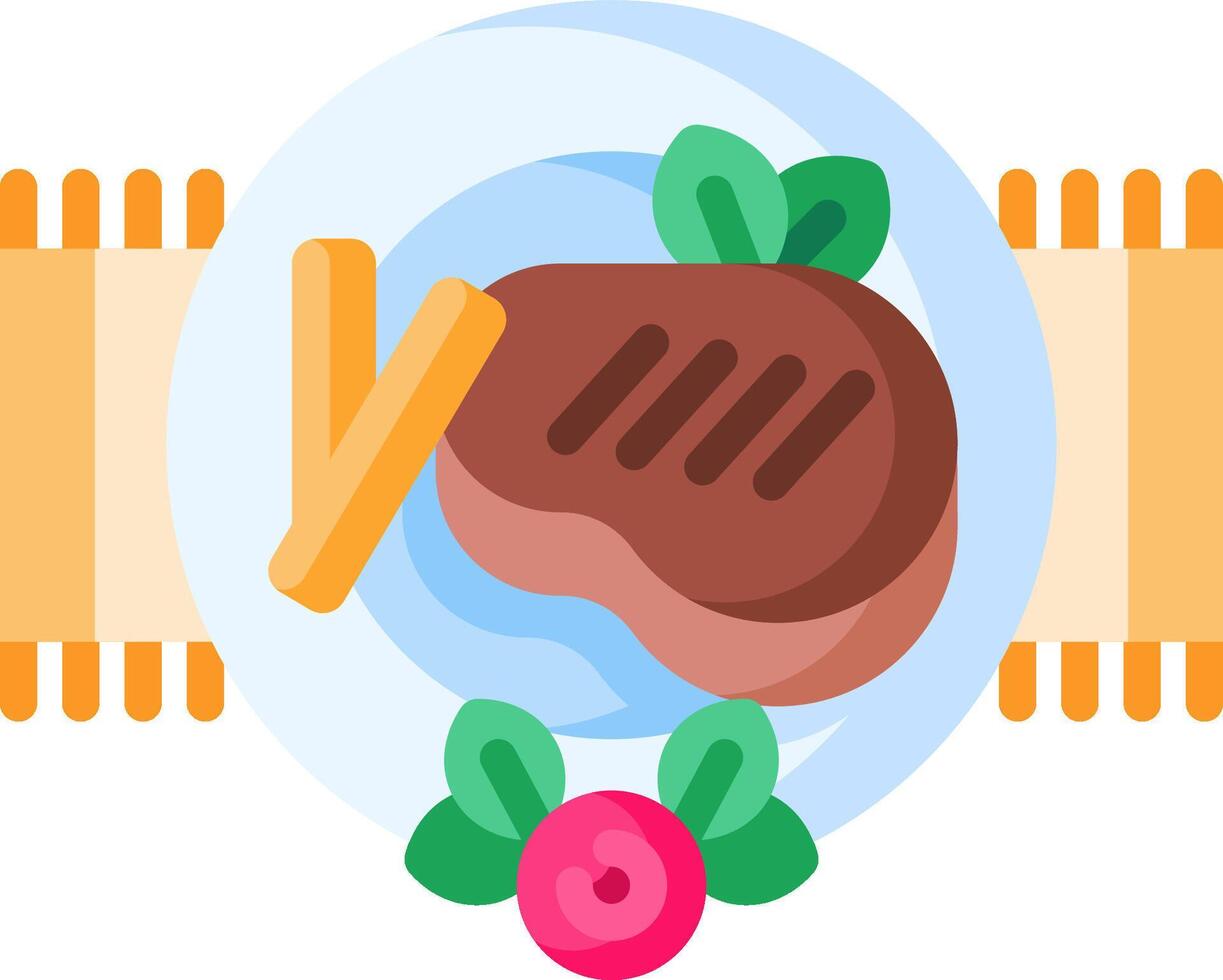 steak illustration design vector