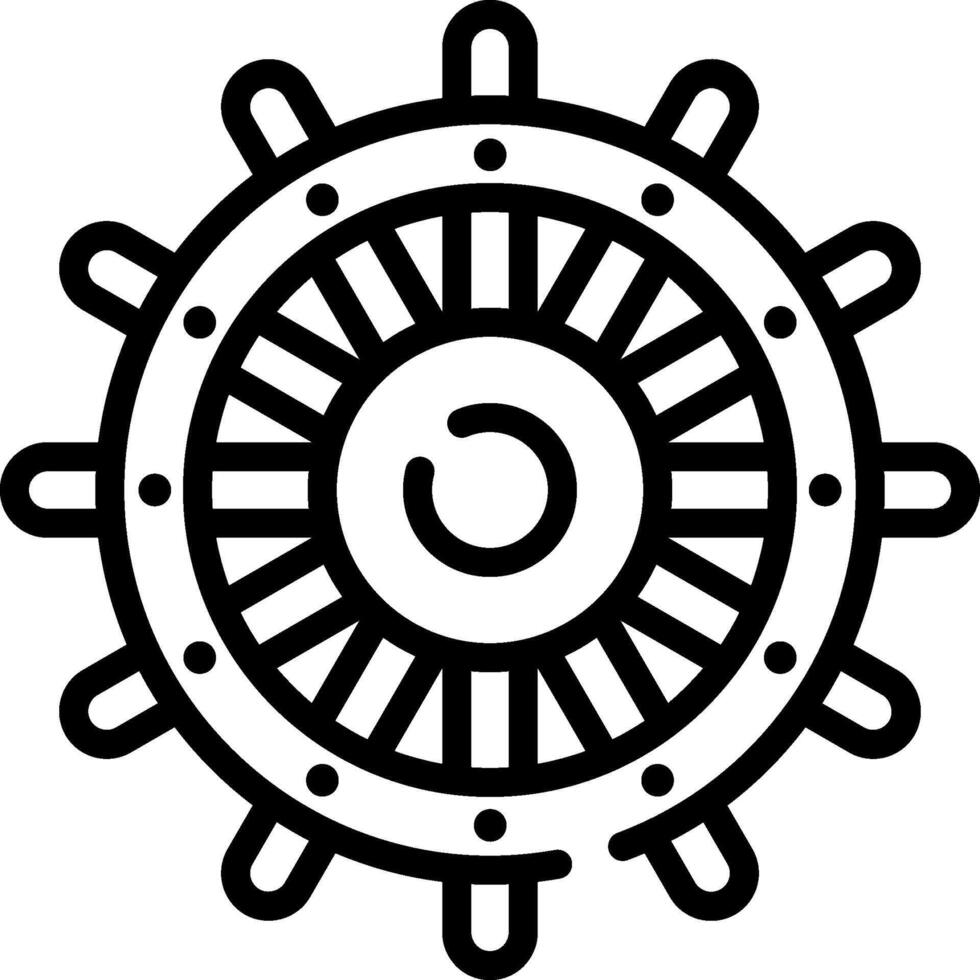 ship wheel illustration design vector