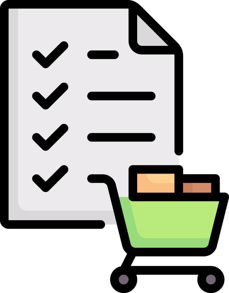shopping list illustration design vector